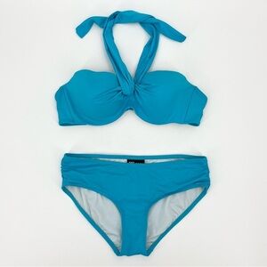 Coco Reef Turquoise Blue 2-Piece Bikini Swim Suit Size Large